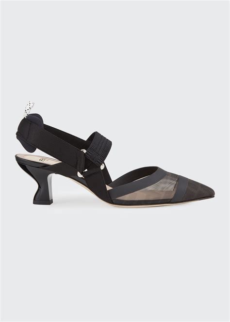 fendi colibrì mesh slingback pumps|Fendi Colibri Mesh Slingback Pumps .